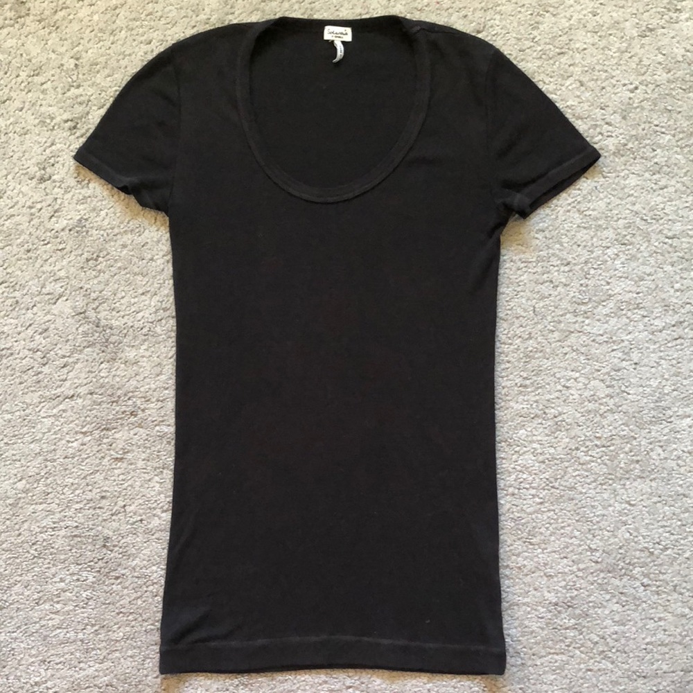 SPLENDID Cap Sleeve Basic Cotton T-Shirt
